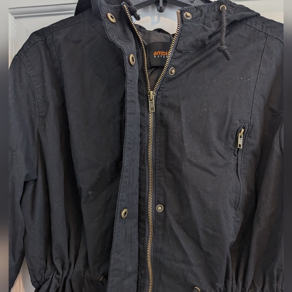 Black Utility Hooded Jacket Size 3X - Picture 4 of 8